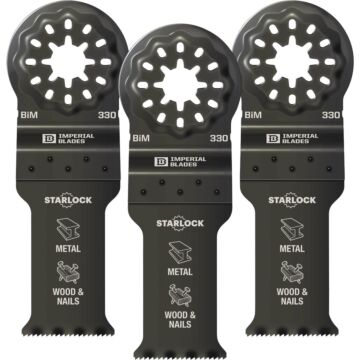 Imperial Blades Starlock 1-1/8 In. 18 TPI Metal/Wood Oscillating Blade (3-Pack)