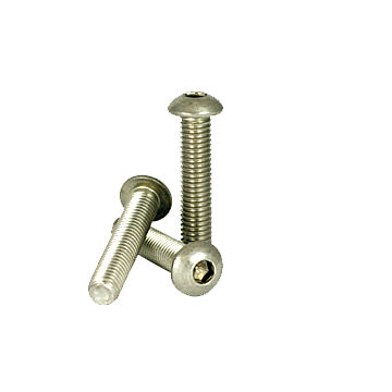 Button Socket Cap Screw, Coarse Thread, M4-0.70, 12 mm Length, Stainless Steel A2 (18-8)