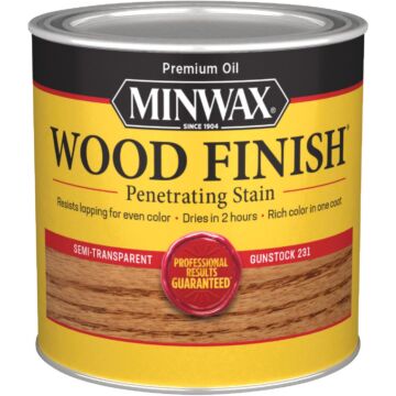 Minwax Wood Finish Penetrating Stain, Gunstock, 1/2 Pt.