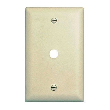 Pass & Seymour TradeMaster® 1-Gang Nylon Wall Plate, 0.41-in Round Opening, Box Mounted, Ivory