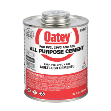 Oatey® 32 oz. All-Purpose ABS, PVC and CPVC Clear Cement