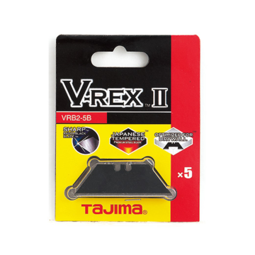 V-REX™ II, premium tempered steel utility knife blades, 5-blade pack