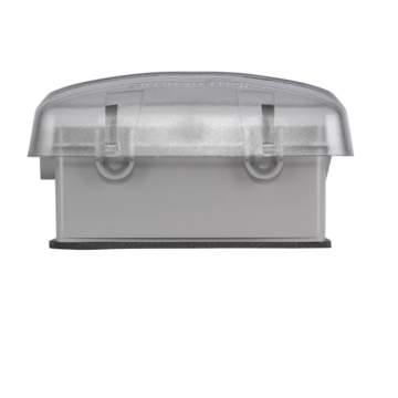 Intermatic Plastic In-Use Weatherproof Cover, Single-Gang, Vrt/Hrz, 2.75" Clear