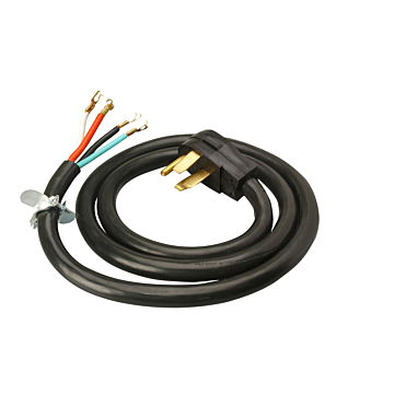 9046SW8808 - Coleman Cable 90468808 50-Amp 4-Wire Range Power Cord 6-Foot, 6', Black