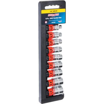 Channellock Standard 3/8 In. Drive 12-Point Shallow Socket Set (9-Piece)
