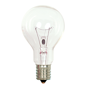40 Watt A15 Incandescent; Clear; Appliance Lamp; 1000 Average rated hours; 420 Lumens; Intermediate base; 120 Volt; 2-Card