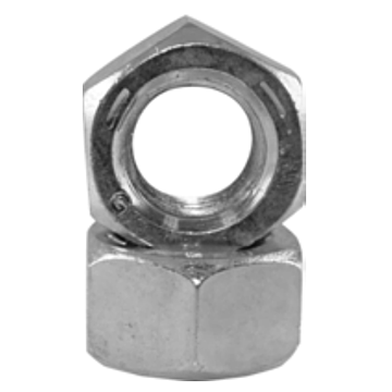 Finished Hex Nut, Grade 5, Coarse Thread, 7/8-9, Medium Carbon, Zinc Plated (CR+3)