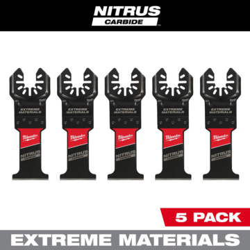 Milwaukee 1-3/8" NITRUS™ Carbide Extreme Materials Universal Fit Oscillating Multi-Tool Blade (5 PK)