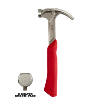 Milwaukee 12oz Smooth Face Hybrid Claw Finish Hammer