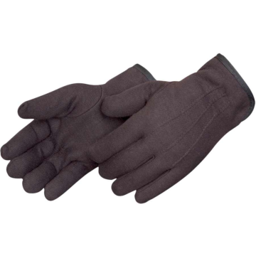 Liberty Safety Men fts Cotton & Ramie Blend Brown Full Fashion Jersey Gloves