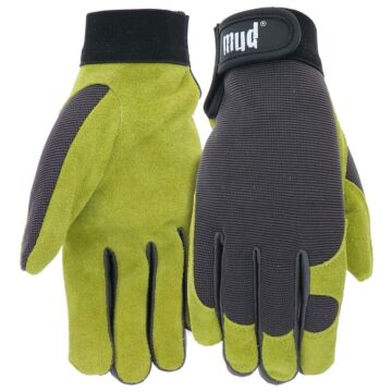 Women's Split Leather High Dexterity Garden Glove (Green)