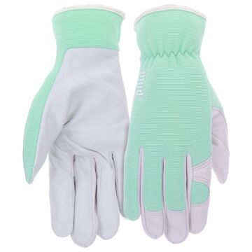 Women's Goatskin Leather Palm Garden Gloves (Mint)