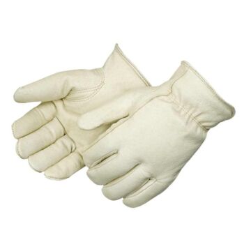 Pigskin Leather Drivers Gloves w/ Thinsulate™ Lining (White)