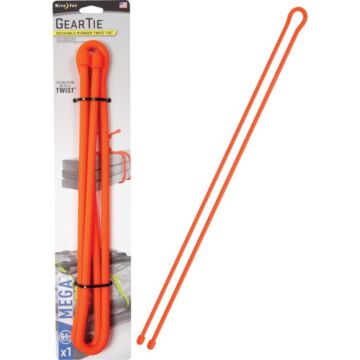 Gear Tie Reusable Rubber Twist Tie - Bright Orange