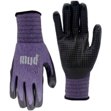 Nitrile-Coated Dotted Grip Glove (Violet)