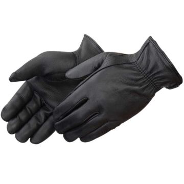 Premium Grain Deerskin Leather Drivers Gloves (Black)