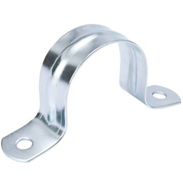Galvanized Steel 2-Hole Pipe Strap