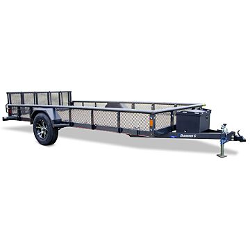 Diamond C 77" Premium Single Axle 12' Utility Trailer - Upgraded Edition