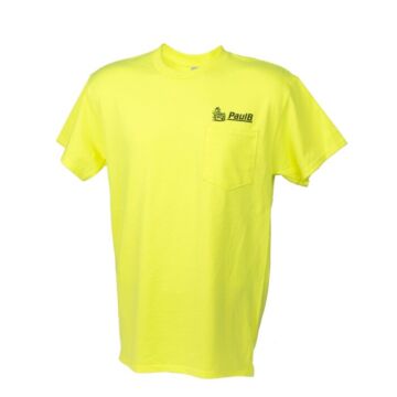T-Shirt with Pocket - Safety Green