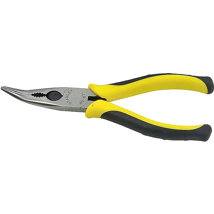 Stanley STANLEY 89-871 Nose Plier, 6-3/8 in OAL, 1-1/4 in Jaw Opening, Black/Yellow Handle, Comfort-Grip Handle, 11/16 in W Jaw