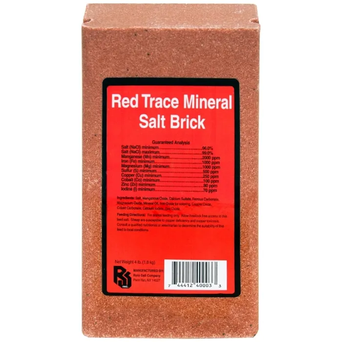 Roto Salt Champion's Choice 110004997 Trace Mineral Salt Brick, 4 lb