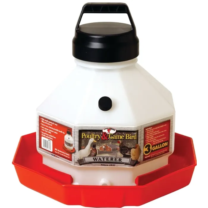 Little Giant Products Little Giant PPF3 Poultry Waterer, 3 gal Capacity, Plastic