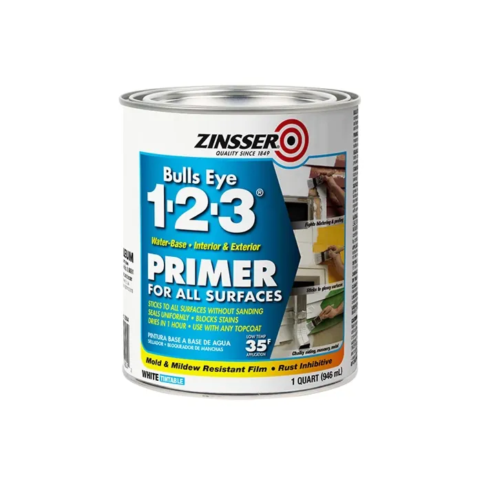 Zinsser Bulls Eye 1-2-3® Water-Base Primer - 1 Qt - White