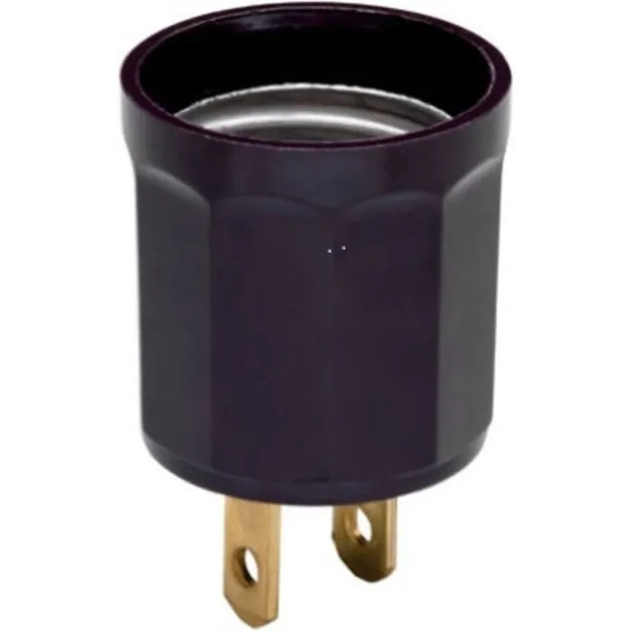 Pass & Seymour Legrand 61 Lamp Holder Adapter, 660 W, Thermoplastic, Brown