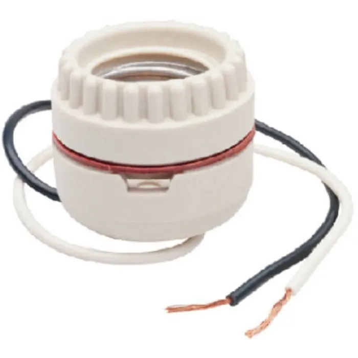 Pass & Seymour 8101CC10 Lamp Holder, 1-3/4 in Dia Dimensions, 250 V, 660 W, Porcelain Housing Material, White