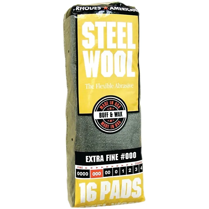 Homax 106601-06 Steel Wool, #000 Grit, Extra Fine, Gray