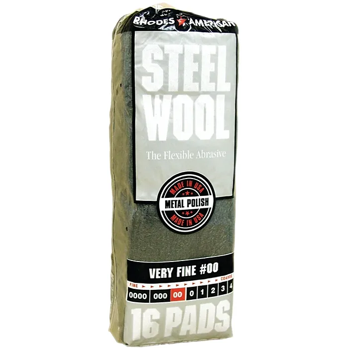 Homax 106602-06 Steel Wool, #00 Grit, Very Fine, Gray