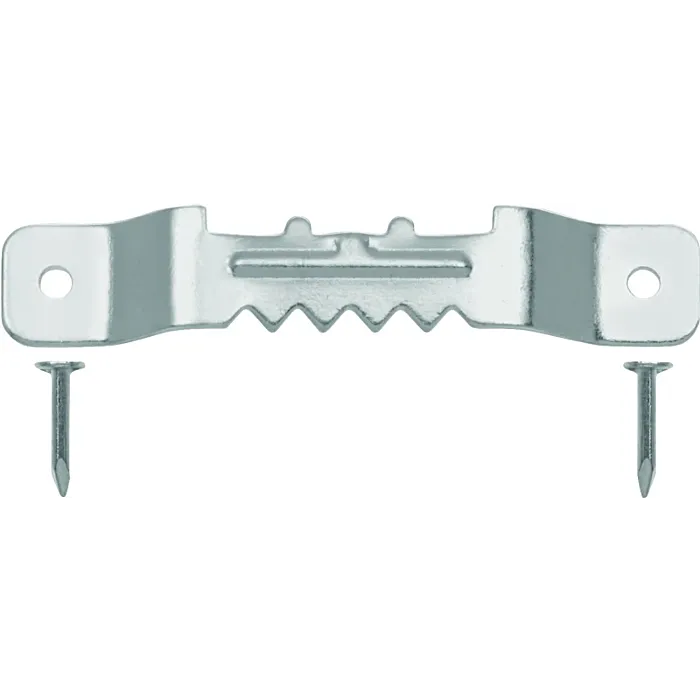 OOK 50202 Sawtooth Hanger, 20 lb, Steel, Brushed Nickel, 2/PK