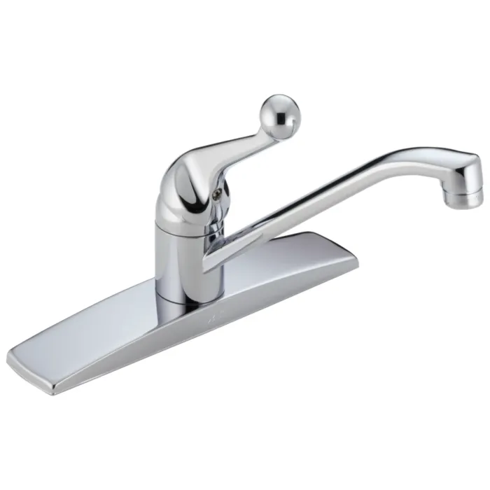 Delta Faucet Delta 134 / 100 / 300 / 400 Series: Single Handle Kitchen Faucet - Single Handle Lever - Chrome