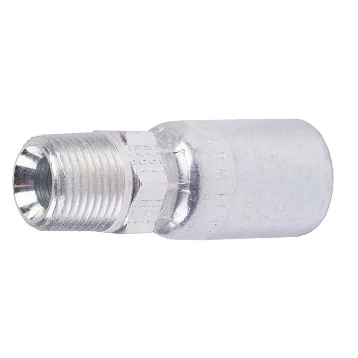 Parker 1/2 in-14 Male NPTF Pipe Carbon Steel Rigid Hydraulic Hose End
