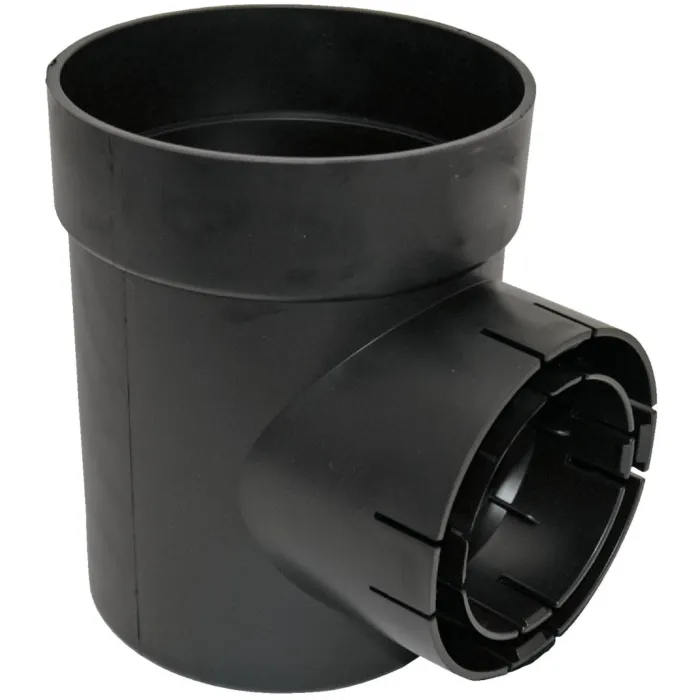 NDS Spee-D Single Catch Basin Outlet (Black) 6 in.