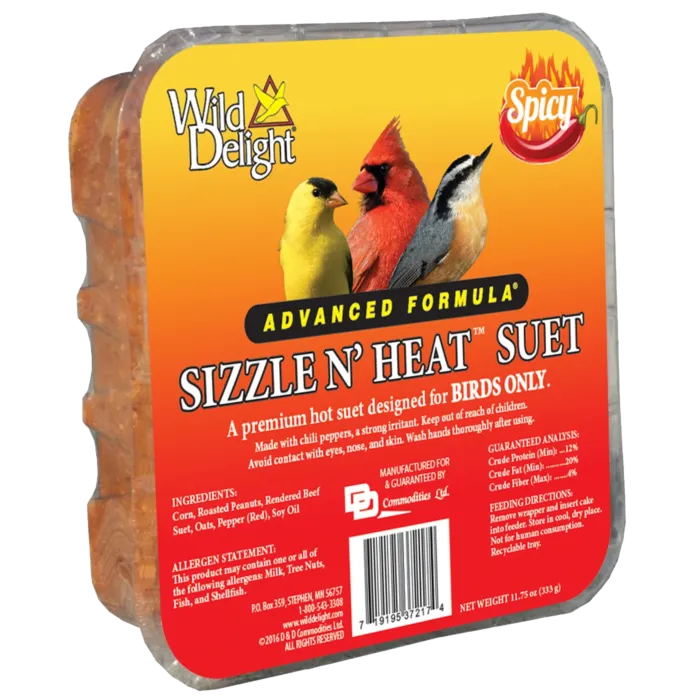 Wild Delight® D & D Commodities Wild Delight® 372175 11.75 oz Dry Sizzle N’ Heat® Suet Wild Bird Food
