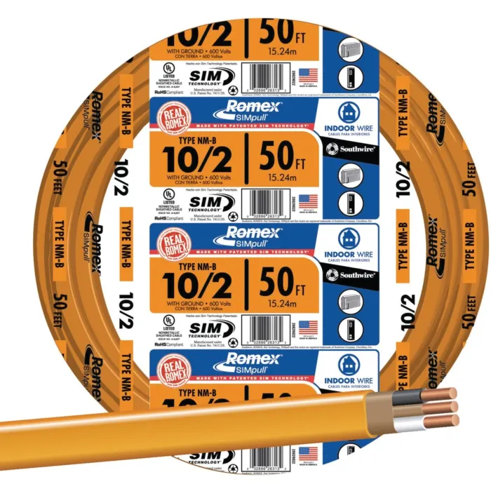 Romex 50 ft 10/2 NM-B Electrical Wire