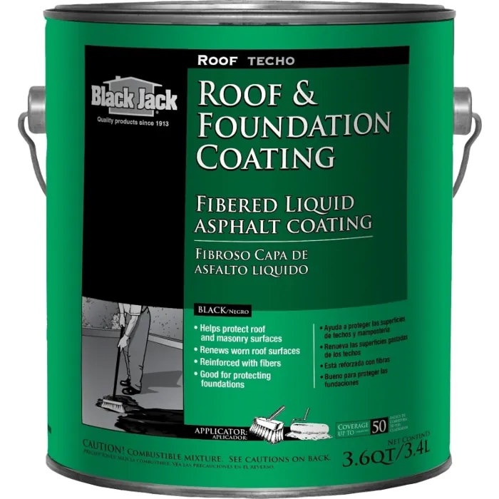 Black Jack Fibered Roof and Foundation Coating - 1 gal
