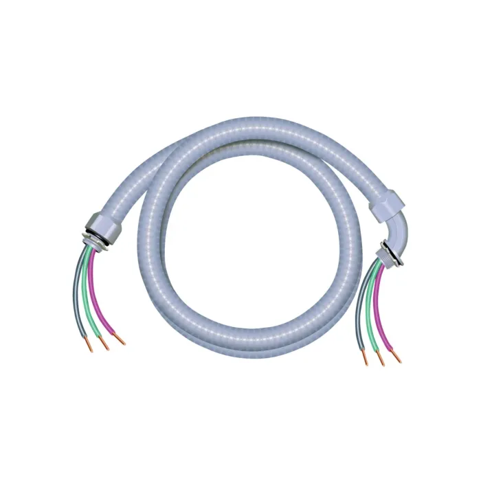 Southwire 1/2 in. x 6 ft. 10/3 Ultra-Whip Liquidtight Flexible Non-Metallic PVC Conduit Cable Whip