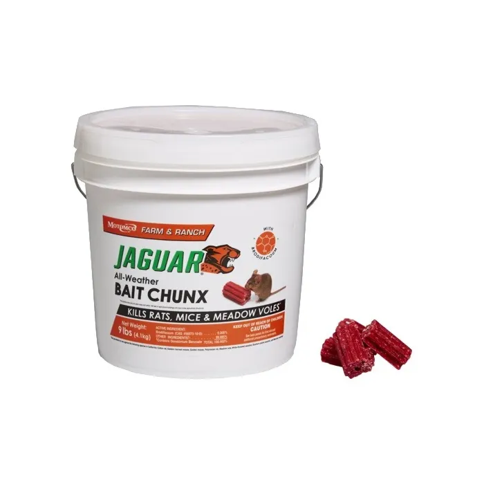 Jaguar Motomco Jaguar® 31418 Extruded Block Loose Pellet Red All-Weather Bait Chunx