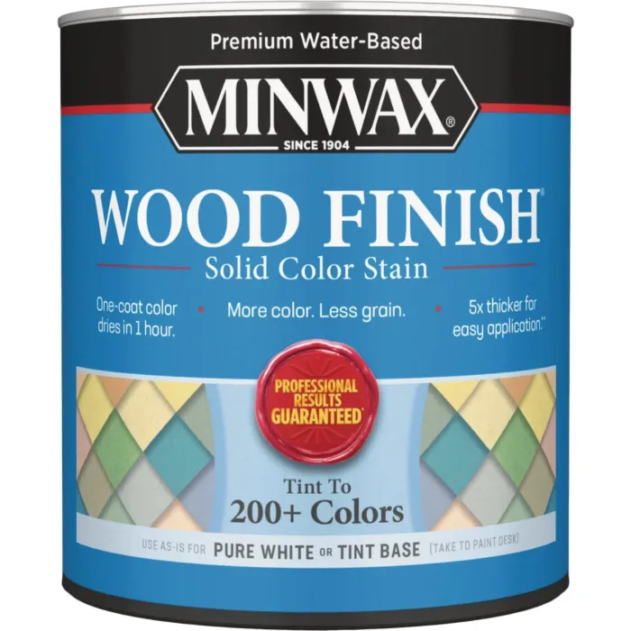 Minwax Wood Finish Water-Based Solid Color Stain (White Tint Base) 1 qt