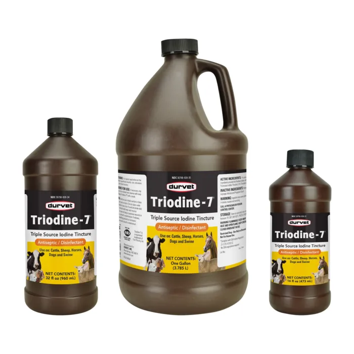 Durvet 16 oz Liquid Form Brown Triodine-7 Iodine Tincture