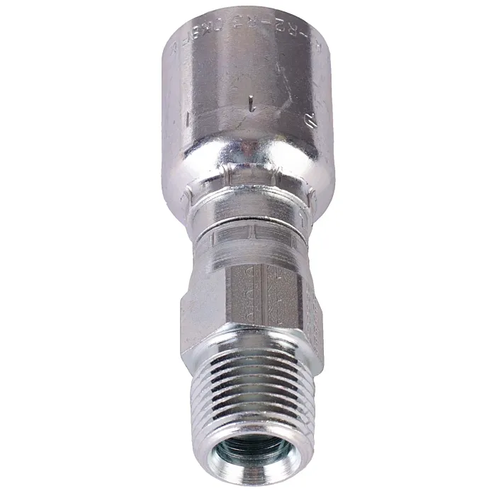 Parker 1/2 in-14 Male NPTF Pipe Carbon Steel Swivel Hydraulic Hose End
