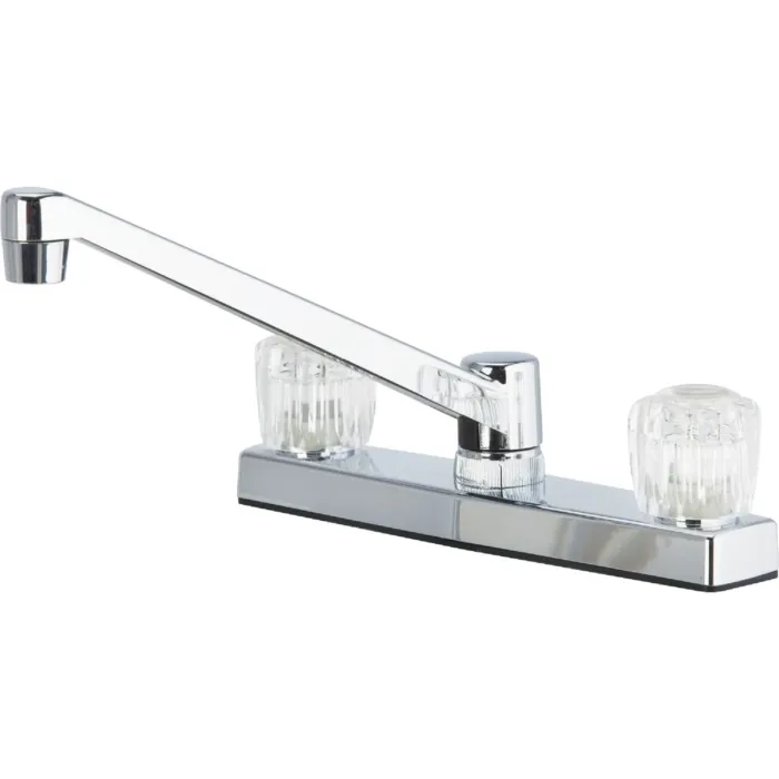 Home Impressions 2- Handle Knob Non-Metallic Kitchen Faucet (Chrome)