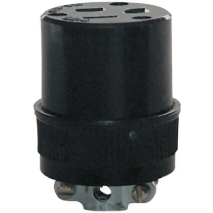 Pass & Seymour 3W RUBBER CONN W/METAL CORD GRIP