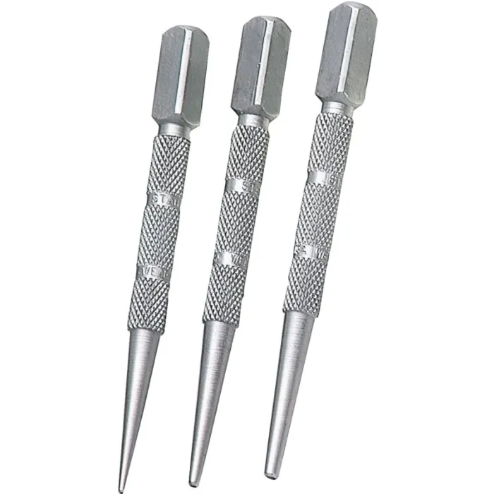 Stanley STANLEY 58-230 Nail Set, 3-Piece, Steel, Black Oxide