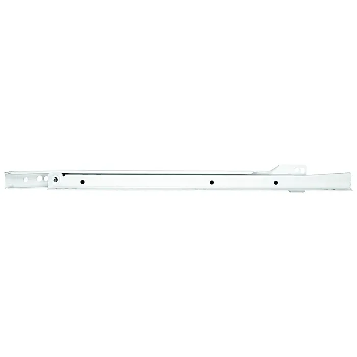 Knape & Vogt 1805H WH 400 Drawer Slide, 75 lb, 400 mm L Rail, 12.5 mm W Rail
