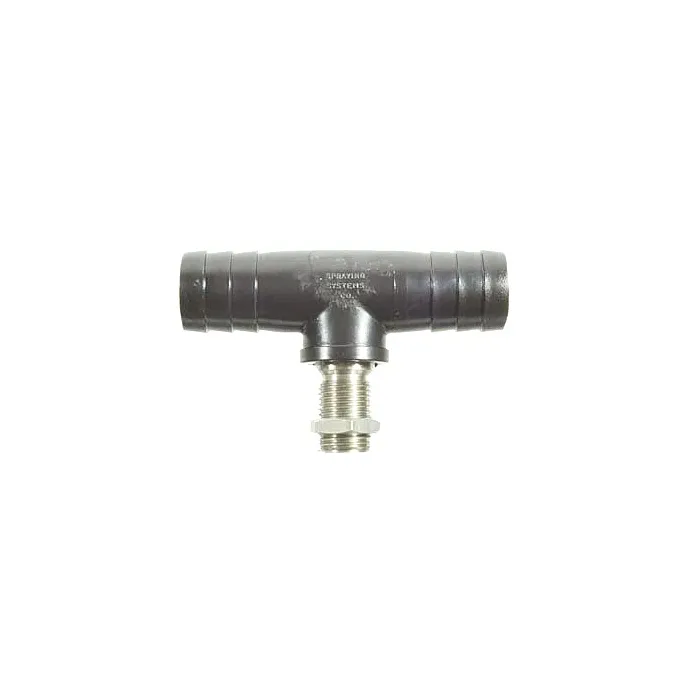 TeeJet 1" Celcan Hose Barb, Stainless Steel Threaded Tee Nozzle Body