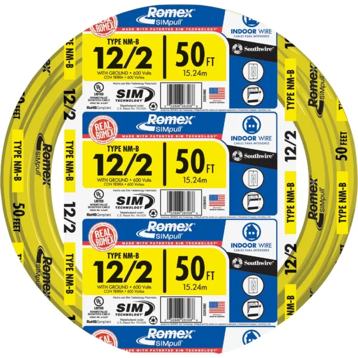 Romex 50 ft 12/2 NM-B Electrical Wire