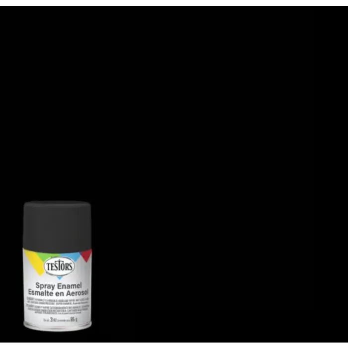 Rustoleum Testors Spray Enamel (Flat - Black) 3 oz